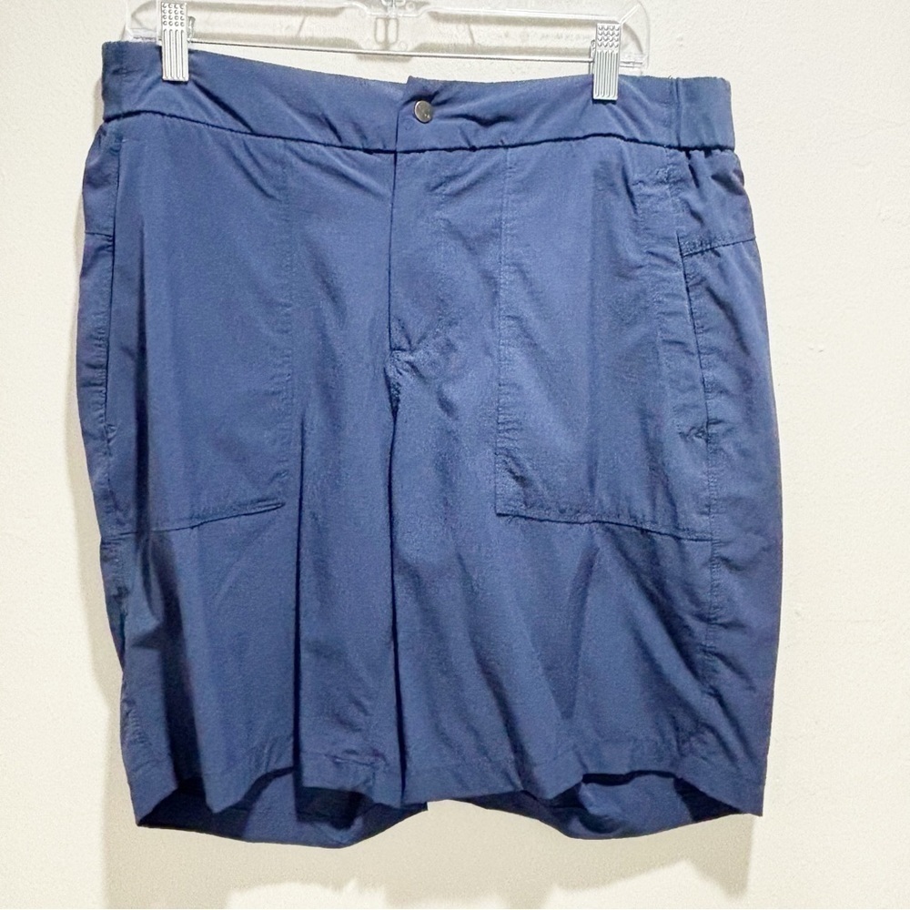 REEL LIFE Men’s Navy Blue Fishing Shorts Stretch Elastic Waist Pockets Size XL